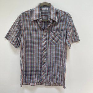 Men's Plaid Button Down Shirt, Men's Shirt Size 30 XXS